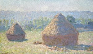 1891年的傍晚太阳下的干草堆 作者 克劳德·莫奈