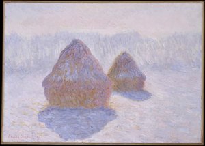干草堆（雪和太阳的影响） 作者 克劳德·莫奈