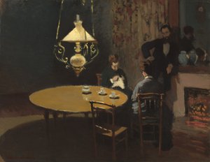内部，晚餐后，1868年至1869年。 作者 克劳德·莫奈
