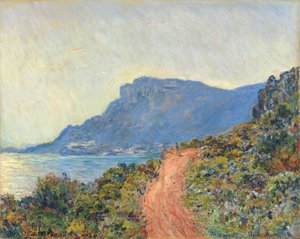 1884年在摩纳哥附近的La Corniche 作者 克劳德·莫奈