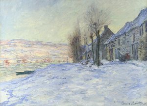 拉瓦考特在雪下。约于1878-81年 作者 克劳德·莫奈