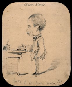 莫奈 - 站在桌边的男子漫画（右图），1855-56，1933.894 作者 克劳德·莫奈