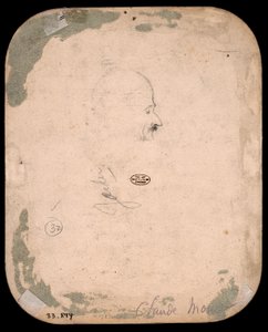 莫奈 - 男性头部侧面素描（背面），1855-56，1933.894 作者 克劳德·莫奈