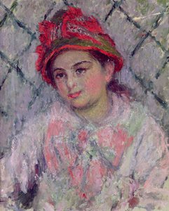 布兰奇·霍斯切德（1864-1947）作为一个年轻女孩的肖像，1880年