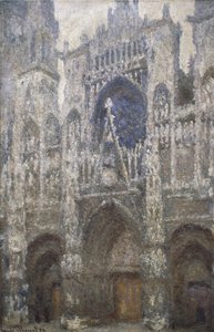 西部门户鲁昂大教堂，灰色和谐，1894年 作者 克劳德·莫奈