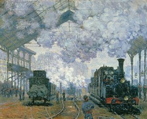 Gare Saint-Lazare：1877年抵达火车