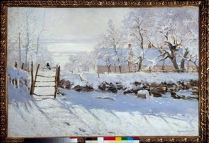 喜鹊（冰雪覆盖的风景，埃特尔塔） 作者 克劳德·莫奈