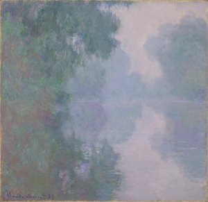 吉纳维的塞纳河，晨雾，1897年 作者 克劳德·莫奈