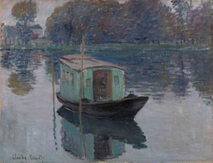 Studio Studio The Boat Workshop，1874年 作者 克劳德·莫奈