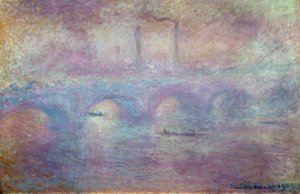 滑铁卢桥，起雾效果，1903年 作者 克劳德·莫奈