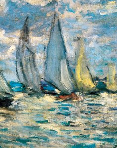 The boats or regatta in Argenteuil (detail) around 1874 作者 克劳德·莫奈