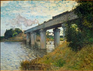 阿让特伊铁路桥 作者 Claude Monet