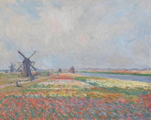 海牙附近的郁金香田。 1886年 作者 克劳德·莫奈