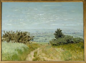 从平原到 Argenteuil，1872 年的 Sannois 山坡。 Claude Monet 绘画（1840-1926 年） 作者 克劳德·莫奈