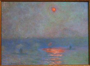 滑铁卢桥，雾中的阳光（Sonne im Nebel） 作者 克劳德·莫奈