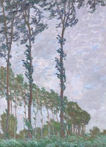 《风效应》，《杨树系列》，1891年 作者 克劳德·莫奈