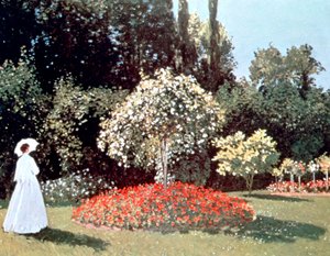 花园里的女人，圣阿德雷，1867年 作者 克劳德·莫奈