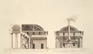 盐的入口的横截面在理想的Chaux市，1801年