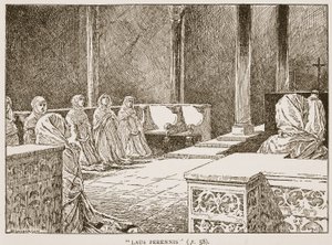 劳斯·佩伦尼斯（Laus Perennis），来自“英格兰教会：人民历史”的插图由HDM Spence-Jones，酒吧。 c.1910（棕褐色照片） 作者 克劳德·谢珀曼