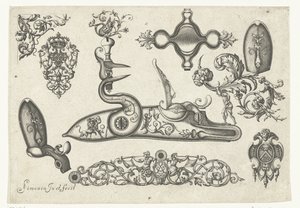 十个主题 Plusieurs 件和装饰品 Darquebuzerie（系列标题） 作者 克劳德·西蒙宁