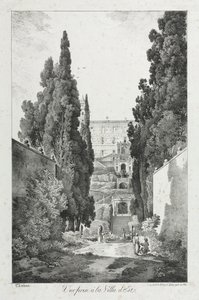 蒂沃利别墅的景观，蒂沃利，1817年。