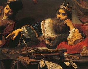 克罗埃索斯接受吕底亚人的贡品》，克劳德-维尼翁（1593-1670 年）创作，布面油画 作者 克劳德·维尼翁