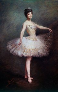 意大利舞蹈家和教育家卡洛塔-赞贝里（1875-1968 年）的肖像 克劳迪-沙梅罗-维亚多（19 世纪）的画作。1897 年 巴黎，歌剧院图书馆 作者 克劳迪娅·维亚多