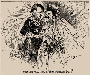 不知道蜜月会持续多久 《华盛顿之星》，1939年。 作者 克利福德·K·贝里曼