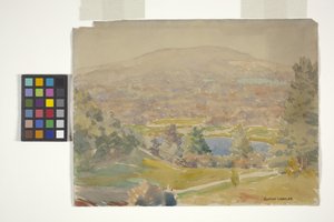 伯克希尔山（水彩加铅笔，米白纸） 作者 克利夫顿惠勒