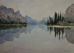 马利涅湖，临近傍晚 IMG_2026，2016 年（水彩画）