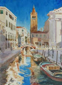 Rio Di S. Barnaba，午后，除夕，2020 年（水彩画）