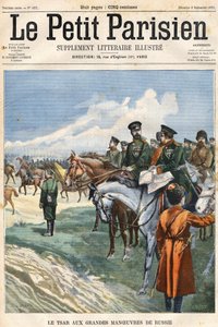 沙皇（尼古拉二世）对俄罗斯的大演习。1901年9月8日的《巴黎人报》封面。