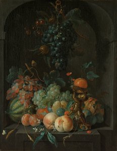 水果静物画 作者 Coenraet Roepel