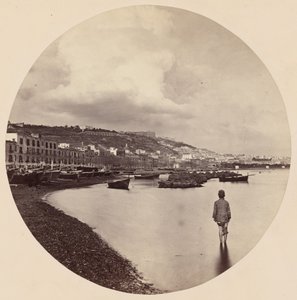 约 1863 年，那不勒斯 Mergellina 的 Chiaia 和 St.1863 年（照片）