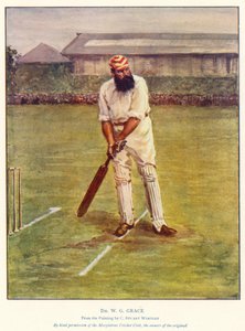 W G Grace 博士（彩色石版画）