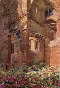 Sacro Speco与Roseto，最下层教堂的后殿，Subiaco 作者 福米利委员