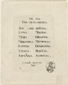 扉页，选自 Der VII Planeten 作者 康拉德·迈耶