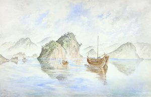 日本长崎：帕彭贝格岛（水彩画）