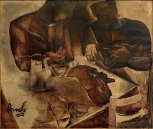 Constant Permeke，《黑面包》/布面油画，1923 年 作者 康斯坦特·佩梅克