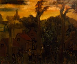 Jabbeke in 1940，作者 Constant Permeke（1886-1952 年），布面油画。比利时，20 世纪。 作者 康斯坦特·佩梅克