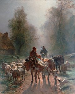 在去市场的路上》，1859年。  