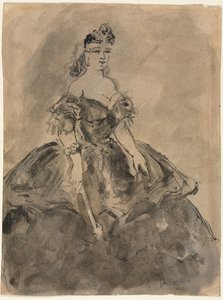 在19世纪的戈雅·维索（Goya verso）之后的La femmeàléventail的Ball Recto舞会上。 作者 康斯坦丁人