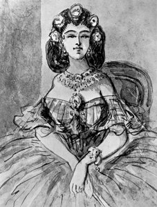 一位女士的画像，19世纪，1930年 作者 康斯坦丁人
