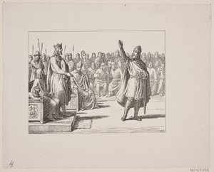 Svend Grundtvig 的插图，"Marsk Stig: Dansk Folkevise Fra 13de Aarhundrede"，1861 年