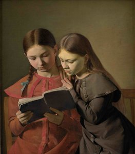 Signe和Henriette Hansen，艺术家的姐妹，1826年。