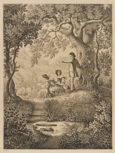 绘画课程，1865年（厚厚的奶油色平滑织物纸上的黑色墨水） 作者 康斯坦丁·赫兹伯格