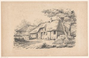茅草屋顶的农舍
风景（系列标题）
