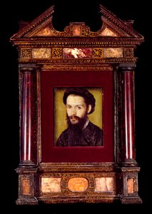 Clement des Marets dit Marot (1496-1544) 法国诗人的肖像。 Corneille De Lyon (Corneille de The Hague) (1500 / 1510-1574) 作画 0.12 x 0.10 米。 16世纪。