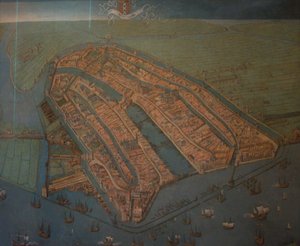 鸟瞰阿姆斯特丹 作者 Cornelis Anthonisz。