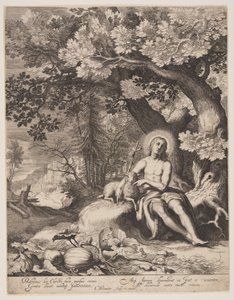 风景中的施洗者圣约翰 作者 科尼利斯·布洛埃马特（Cornelis Bloemaert）